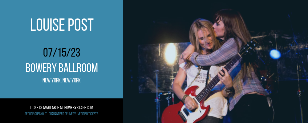 Louise Post at Bowery Ballroom tickets Louise Post at Bowery Ballroom