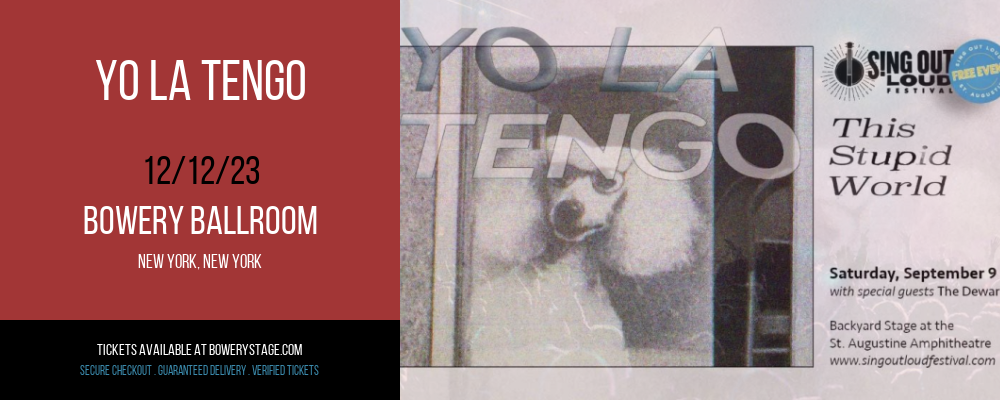 Yo La Tengo at Bowery Ballroom