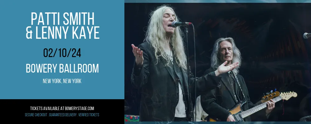 Patti Smith & Lenny Kaye at Bowery Ballroom