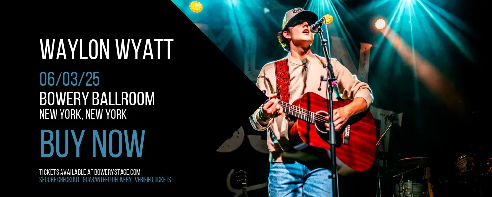 Waylon Wyatt at Bowery Ballroom