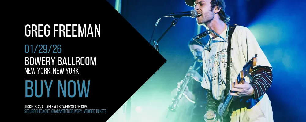 Greg Freeman at Bowery Ballroom